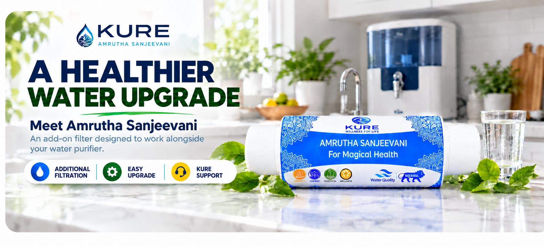 KURE Amrutha Sanjeevani: an add-on water purifier filter